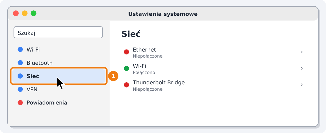 Step 2: Open System Settings → Network