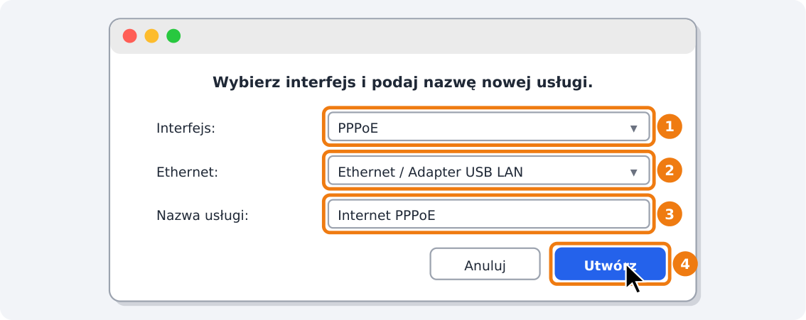 Step 4: Set the PPPoE interface