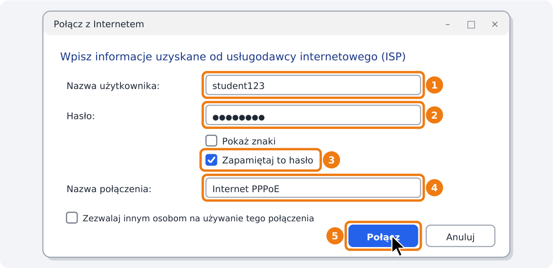Step 6: Enter your login and password, then “Connect”